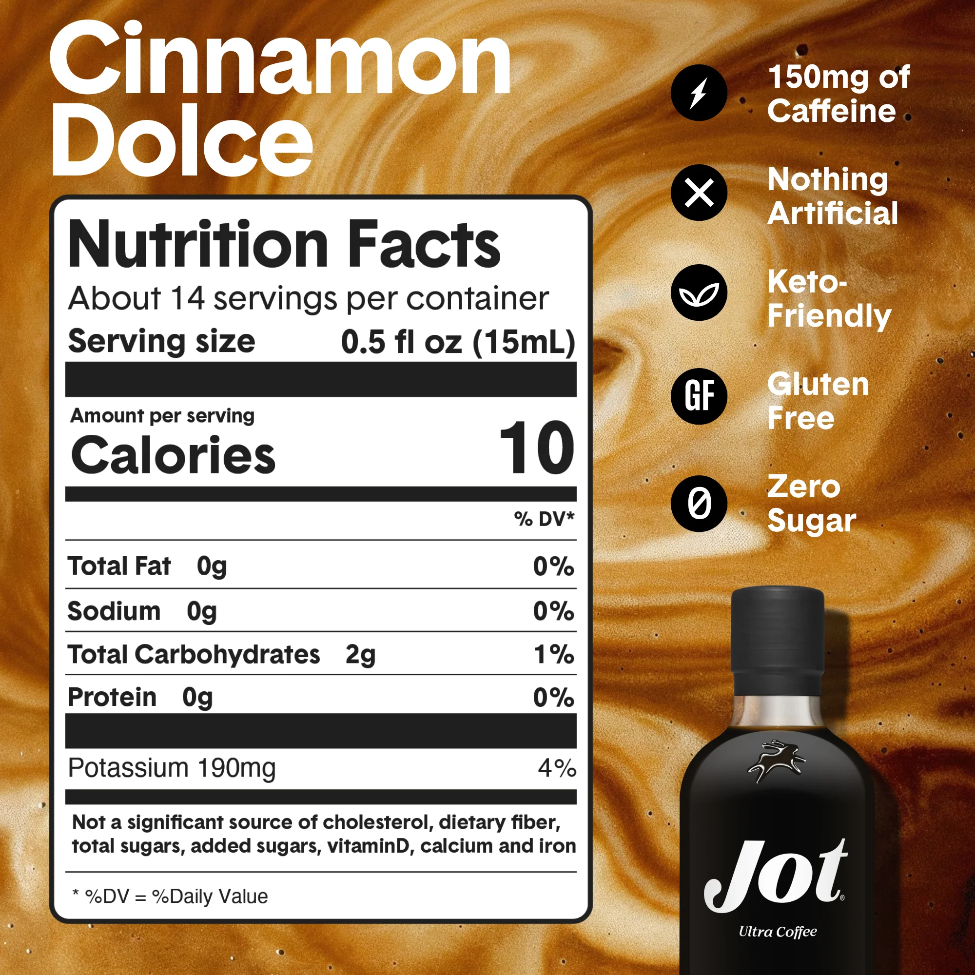 Cinnamon Dolce 20x Coffee Concentrate |  Make 14 Cups Hot or Cold, With Milk or Water, in Seconds - Image 3