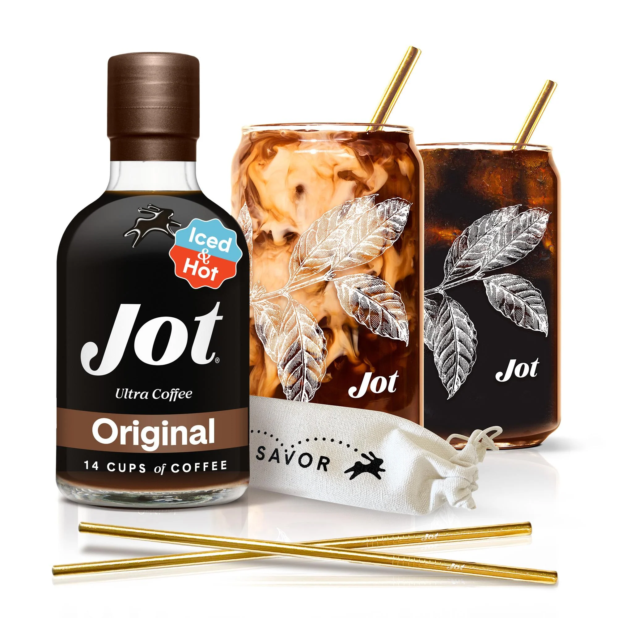 Jot Coffee Concentrate Bundles - 14+ Cups Per Bottle - Make Iced or Hot Coffee in Seconds - 150mg Caffeine, Fresh-Brewed, Specialty Coffee
