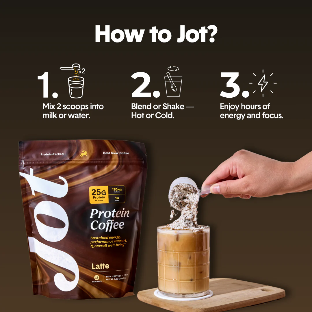 Jot High Protein Iced Coffee - Up to 25g Grass-Fed Protein - 170mg of Premium Cold Brew Coffee - Drinks Like Your Favorite Coffee, Not Like a Protein Shake - Image 2