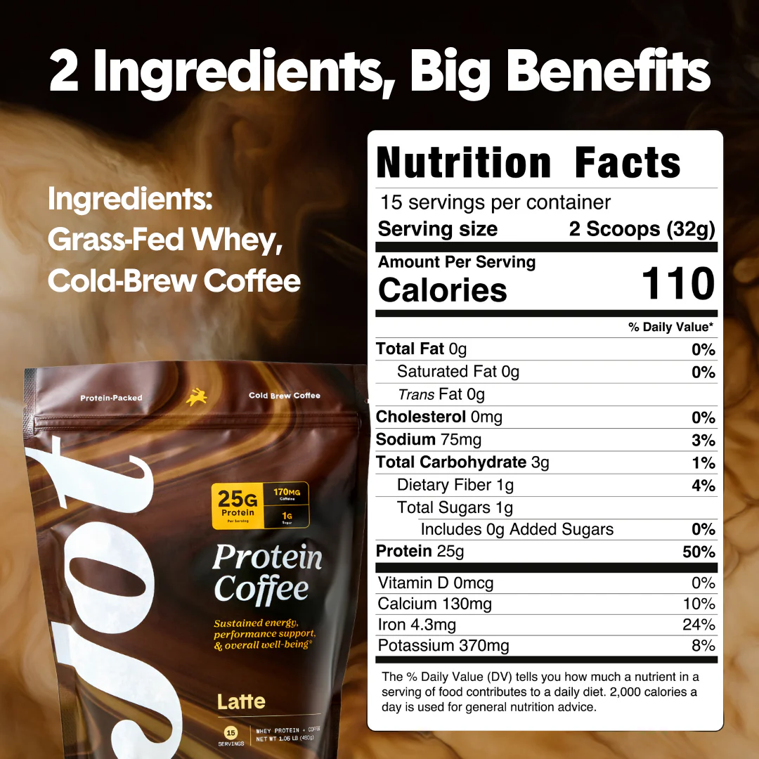 Jot High Protein Iced Coffee - Up to 25g Grass-Fed Protein - 170mg of Premium Cold Brew Coffee - Drinks Like Your Favorite Coffee, Not Like a Protein Shake - Image 3