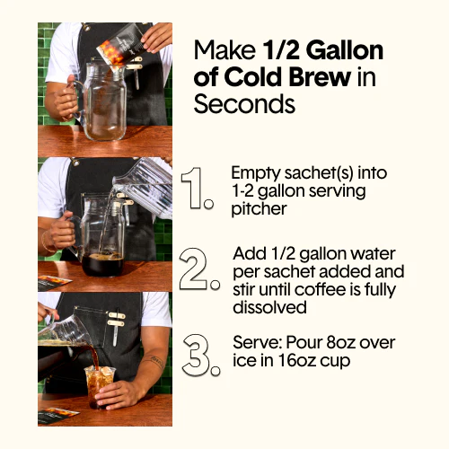 Cold Brew Soluble Coffee | Easy Cold Brew Coffee Program Solution | No Equipment, No Training, Makes up to 80 Cold Brews, Iced Lattes, & More - Image 4