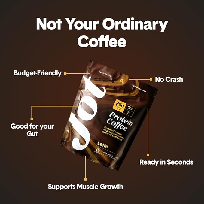 Latte Protein Coffee | 25g Grass-Fed Whey + Cold Brew Coffee | Makes 15 Servings - Image 4