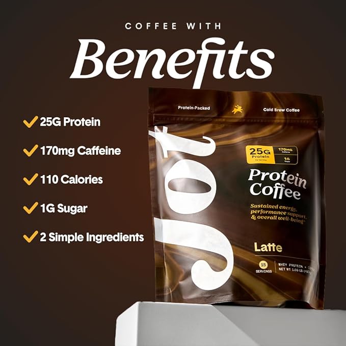 Latte Protein Coffee | 25g Grass-Fed Whey + Cold Brew Coffee | Makes 15 Servings - Image 5