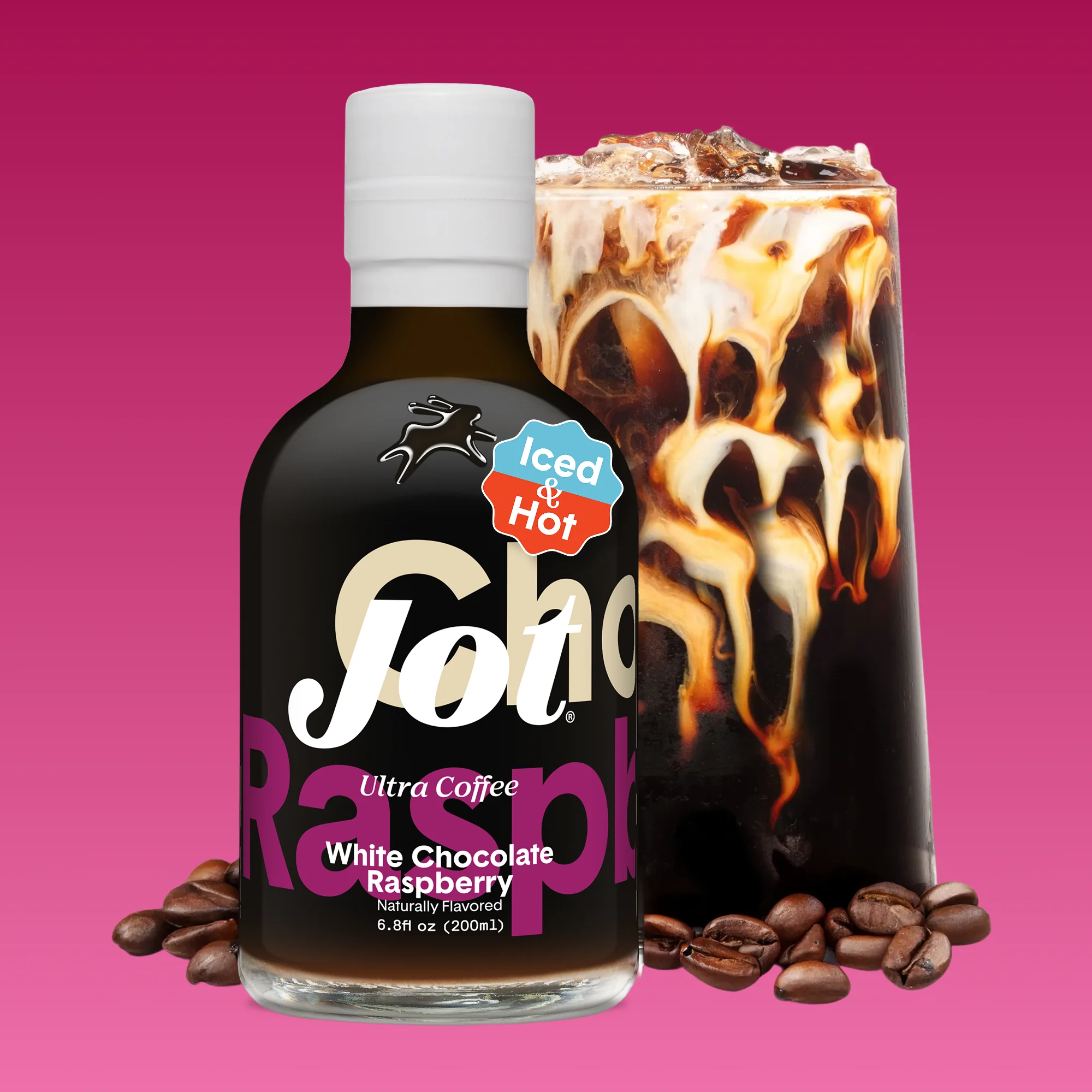 White Chocolate Raspberry 20x Coffee Concentrate | Limited Batch |  Make 14 Cups Hot or Cold, With Milk or Water, in Seconds